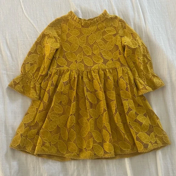 OshKosh B'gosh Mustard girls dress, size 5 - Picture 1 of 3